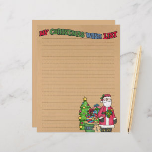 cute Christmas wish list Stationery paper