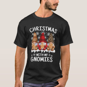 Cute Christmas With My Gnomies Gingerbread Xmas Gn T-Shirt