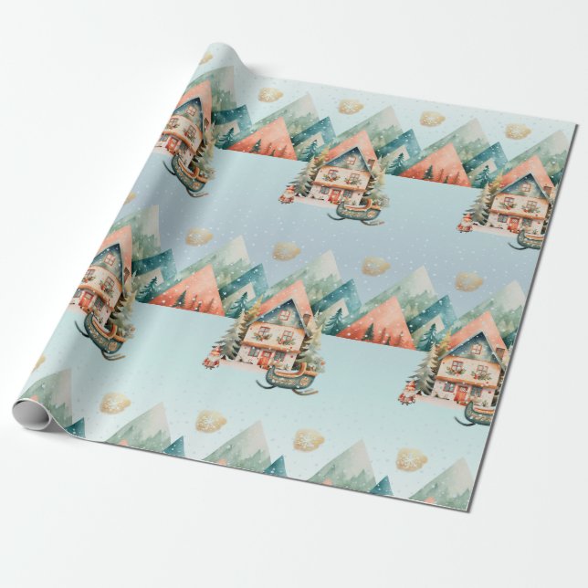 Cute christmas wrapping paper (Unrolled)