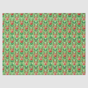 Cute Christmas Wrapping Paper–Deer, Trees & Holly Tissue Paper