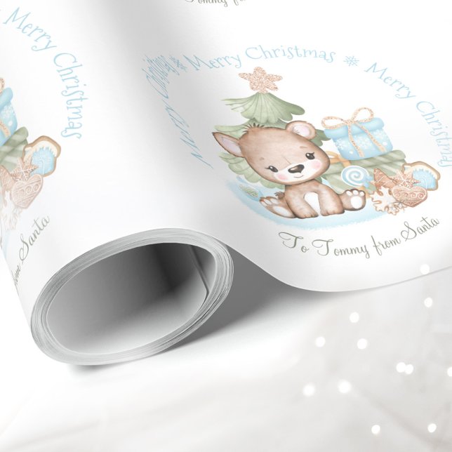 Cute Christmas wrapping paper for Baby Boy name (Cute Christmas wrapping paper for Baby Boy name)