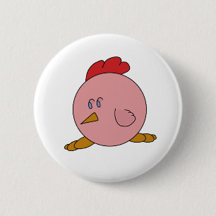 Cute Chubby Chicken 6 Cm Round Badge