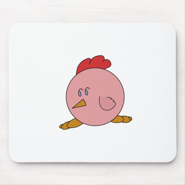 Cute Chubby Chicken Mouse Pad (Front)