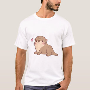 Cute Chubby Otter Doodle T-Shirt