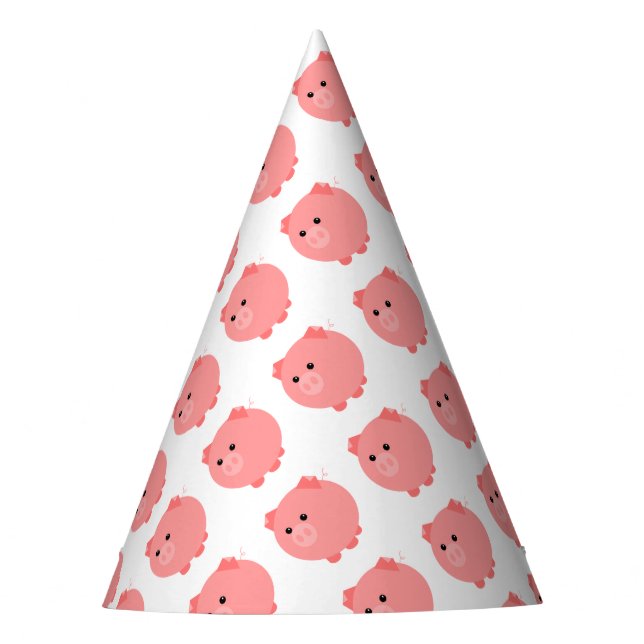 Cute Chubby Pig Party Hats (Front)
