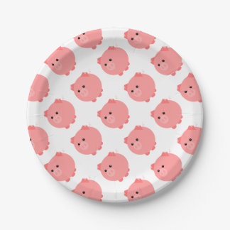 Cute Chubby Pig Party Plates