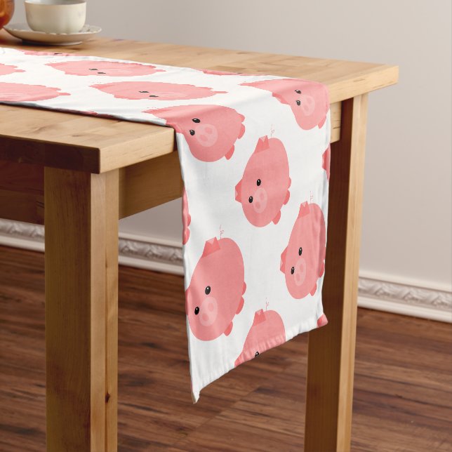 Cute Chubby Pig Table Runner (In Situ)