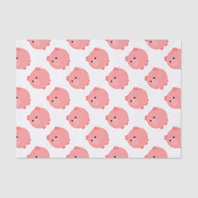 Cute Chubby Pig Tissue Paper (Front)