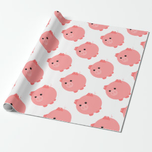 Cute Chubby Pig Wrapping Paper