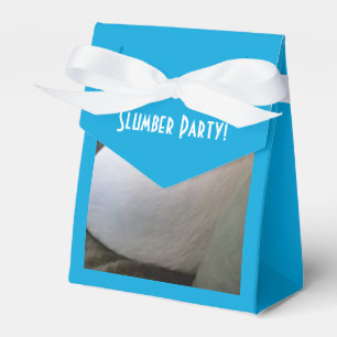 Cute Chubby White Sleeping Puppy Dog Slumber Party Favour Box