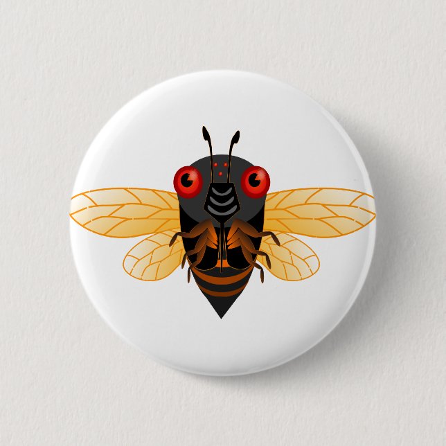 Cute Cicada 6 Cm Round Badge (Front)