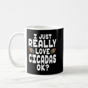 Cute Cicada Pocket Little Bug Faux Pocket Coffee Mug