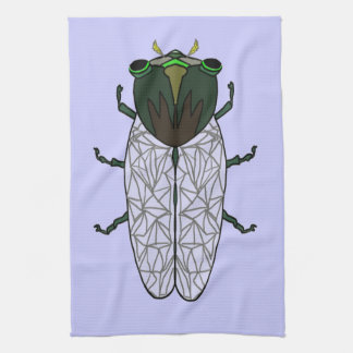 Cute Cicada Tea Towel