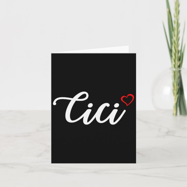 Cute Cici Lover Gift For Women Grandma Christmas  Card (Front)
