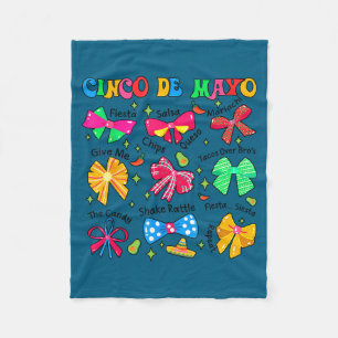 Cute cinco de mayo coquette bow nacho average fleece blanket