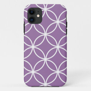Cute Circles Geometric Pattern Lavender Purple iPhone 11 Case