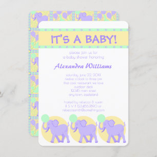 Cute Circus   Baby Shower Its A Baby Adorable Invitation
