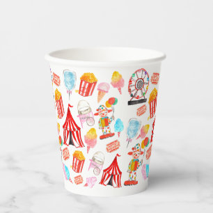 Cute Circus Carnival Festival Children Kids Party Paper Cups