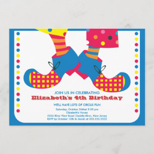 CUTE Circus Kids Birthday Party Invitation