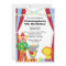 CUTE Circus Kids Birthday Party Invitation