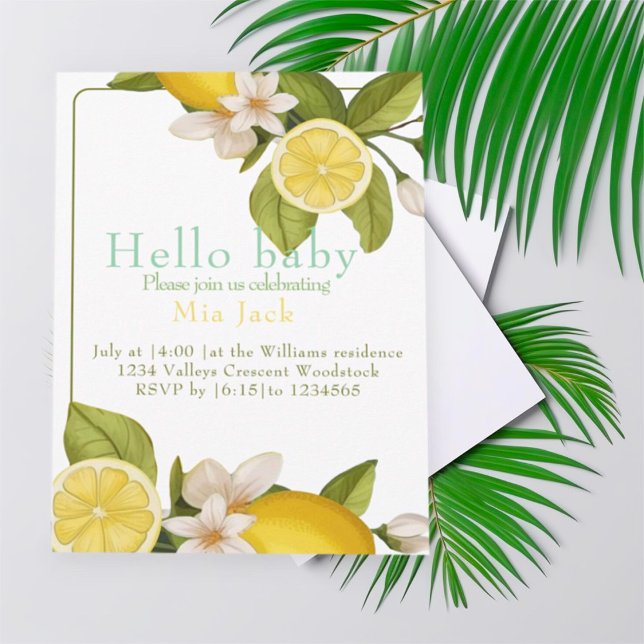 Cute citrus Baby shower  Invitation (Creator Uploaded)