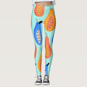 Cute Citrus Fruits Summer Vintage Leggings