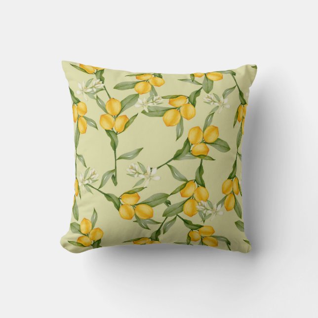Cute Citrus pattern Throw Pillow (Front)