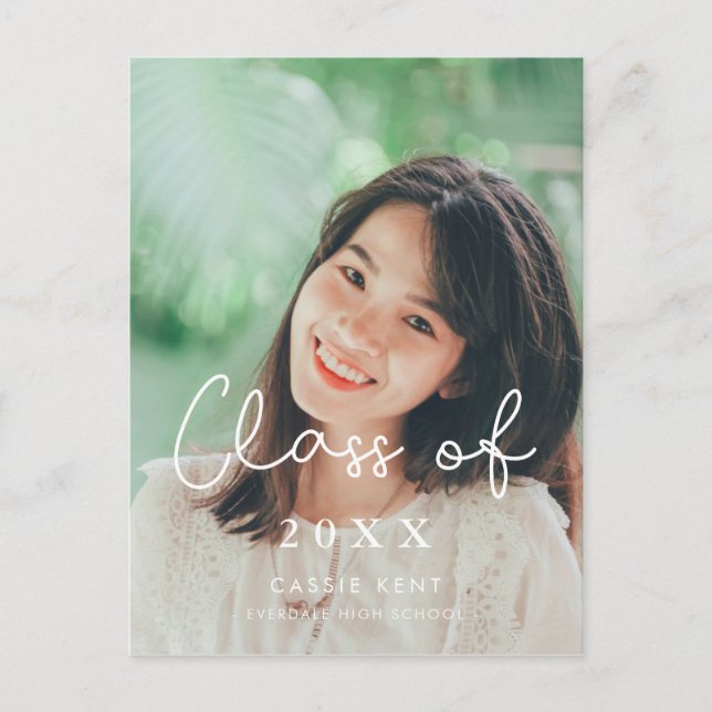 Cute Class of 2025 graduation photo Postcard (Front)