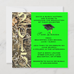 Cute Classic Camo Elegant 2015 Graduation Invites