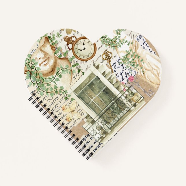 Cute classic collage artwork Greek statue Notebook (Front)