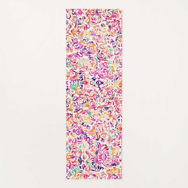 Cute classic colourful flowers pattern All-Over-Pr Yoga Mat (Front)