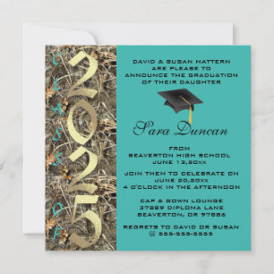 Cute Classic Country Camo 2025 Graduation Invite