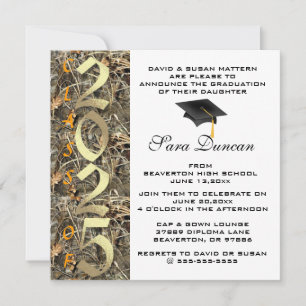 Cute Classic Country Camo 2025 Graduation Invite