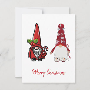 Cute Classic Gnomes  Christmas Holiday Card