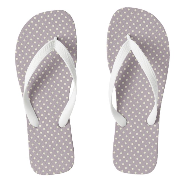 Cute classic pastel polka dots design thongs (Footbed)