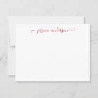 Cute Classic Preppy Modern Girly Maroon Red Script