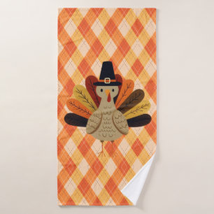 Cute, classic/vintage Thanksgiving Turkey Bath Towel