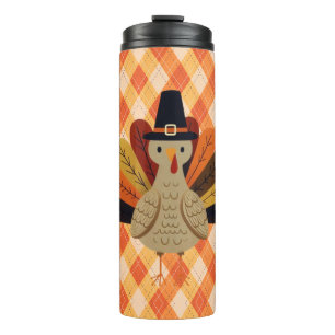Cute, classic/vintage Thanksgiving Turkey Thermal Tumbler