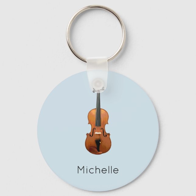 Cute Classical Music Violin Key Ring (Front)