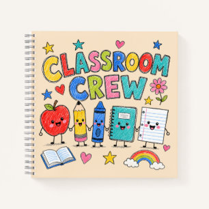 Cute Classroom Crew Teacher Classroom Decor Notebook