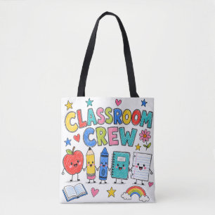 Cute Classroom Crew Teacher Classroom Decor Tote Bag