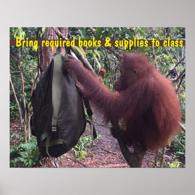 Cute Classroom Teacher Student Backpack Poster (Front)