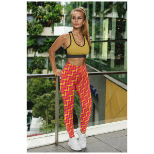 Cute Classy Girl Workout Pants Orange  Leggings  