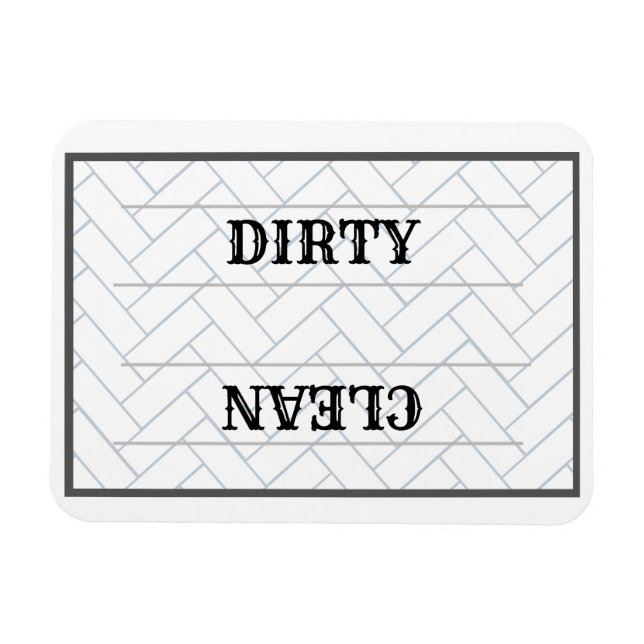 Cute Clean Dirty Farmhouse Kitchen Magnet (Horizontal)