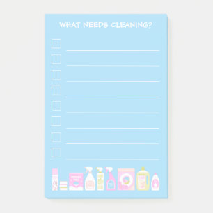 Cute Cleaning To Do List Post-It Notes