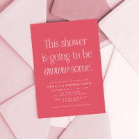 Cute clever awesome pink baby shower