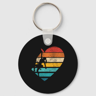 Cute Climbing Female Design Retro Heart Shape Vint Key Ring