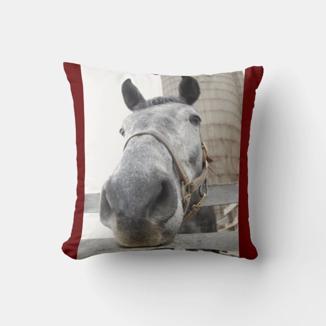 Cute Close up of a Horse Cushion (Front)