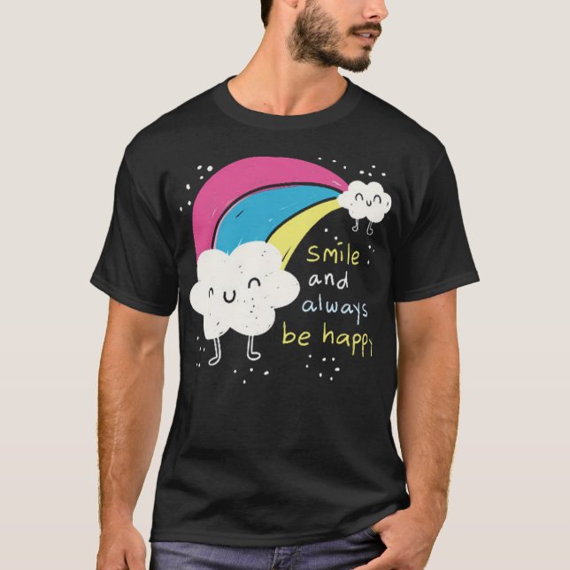 Cute cloud and rainbow T-Shirt (Front)