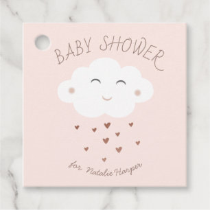Cute cloud baby shower favour tags